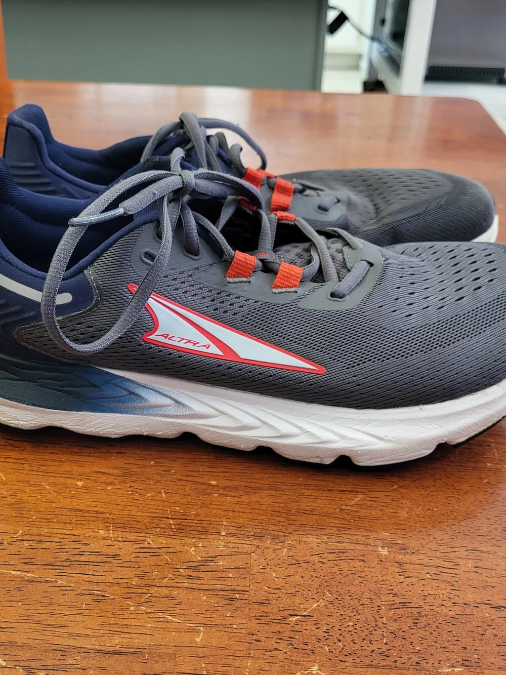 Altra Men's Provision 7 Gray Running Shoes with Orange Accents